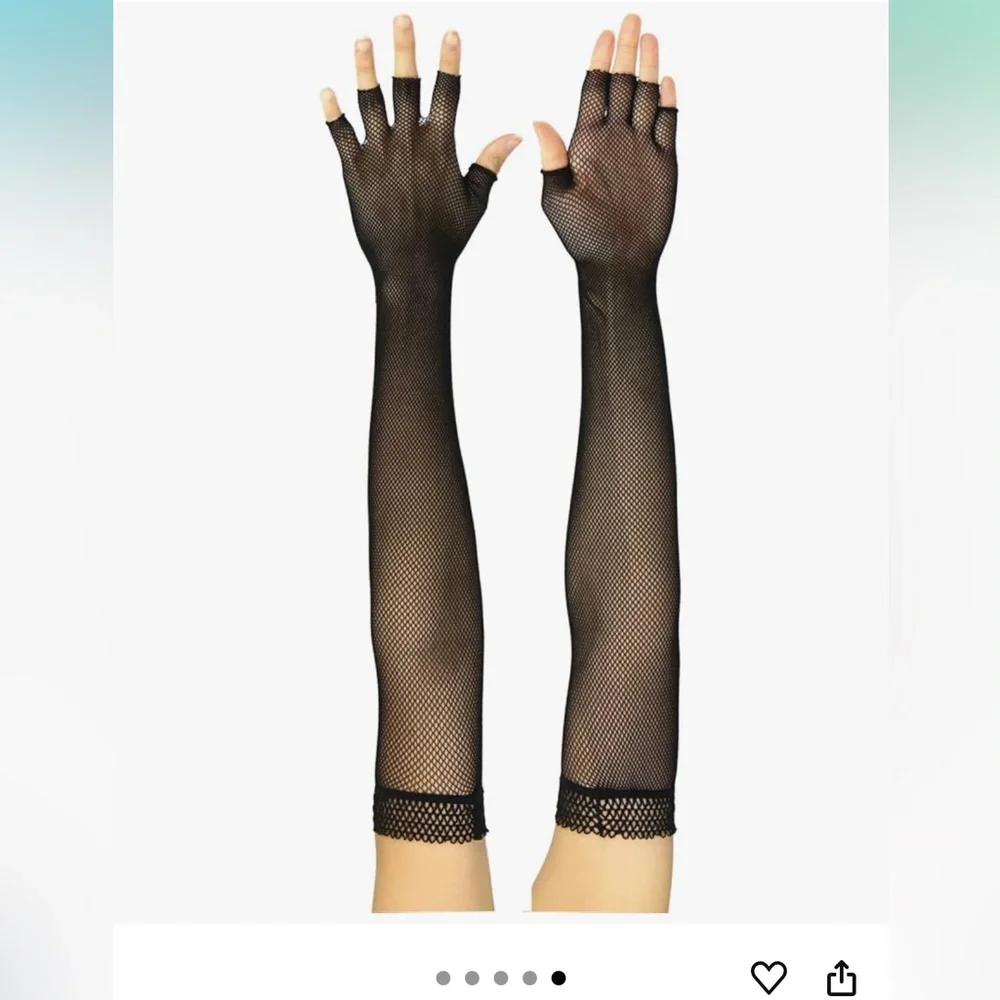 Black Fishnet fingerless gloves